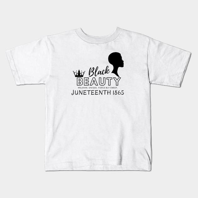 Juneteenth Beauty Kids T-Shirt by by GALICO